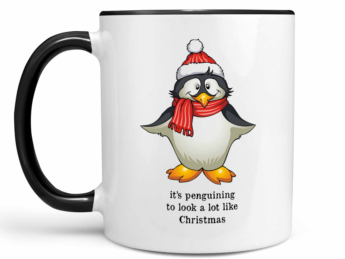 Custom Christmas Penguins Espresso Cup (Personalized)