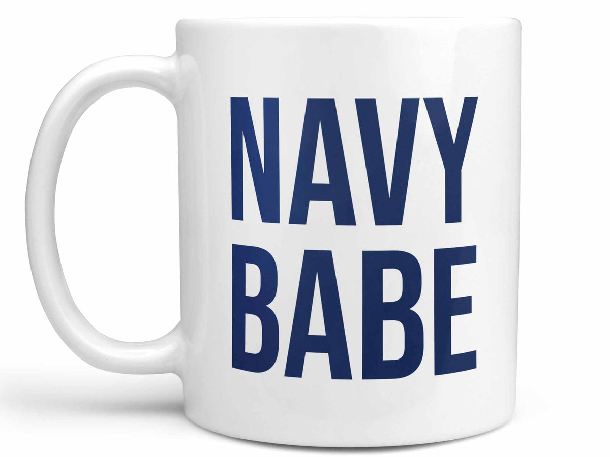 Navy Babe Coffee Mug or Navy Babe Coffee Cup, Navy Coffee Gift 11 oz. Standard White Mug