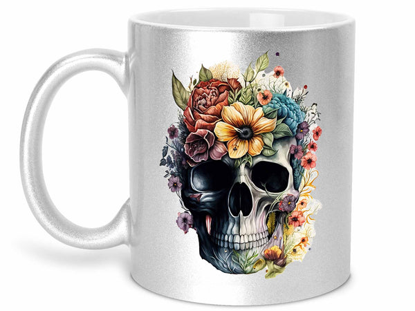 Boho Flower Skull Coffee Mug