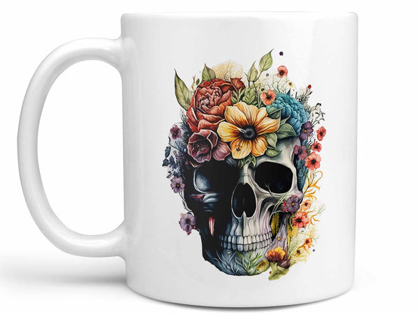Boho Flower Skull Coffee Mug
