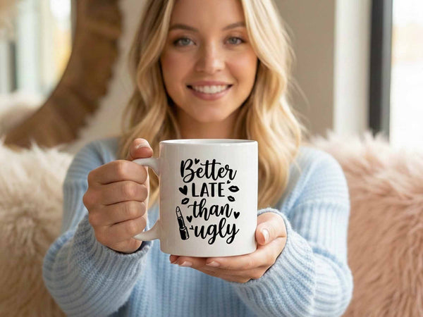 Better Late Than Ugly Coffee Mug