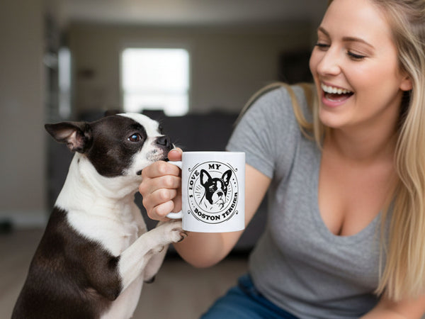 I Love My Boston Terrier Coffee Mug
