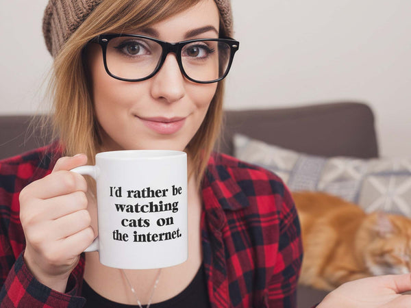 I'd Rather Be Watching Cats Coffee Mug