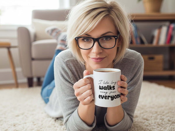 I Like Long Walks Coffee Mug
