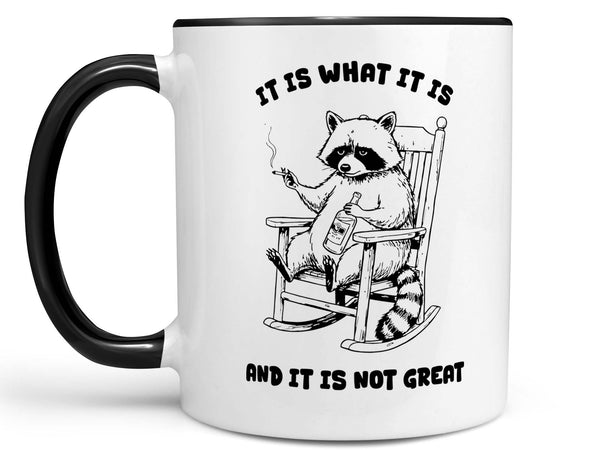 It Is What It Is Raccoon Coffee Mug