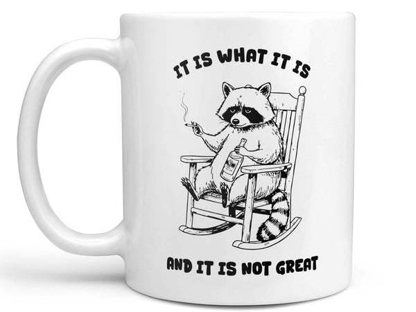 It Is What It Is Raccoon Coffee Mug