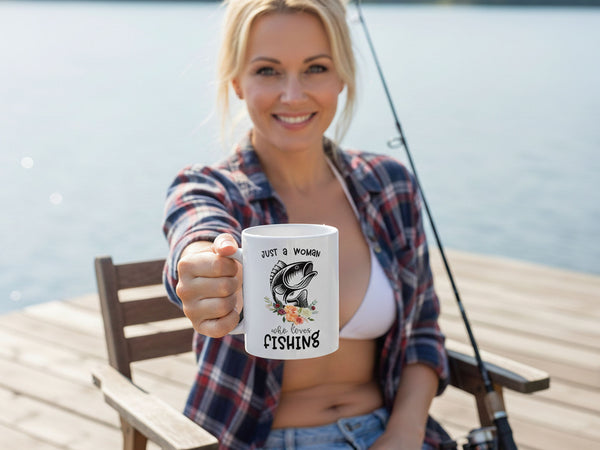 Woman Who Loves Fishing Coffee Mug