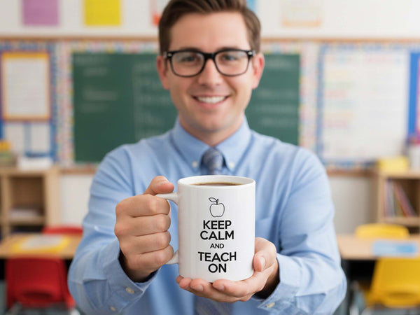 Keep Calm and Teach On Coffee Mug