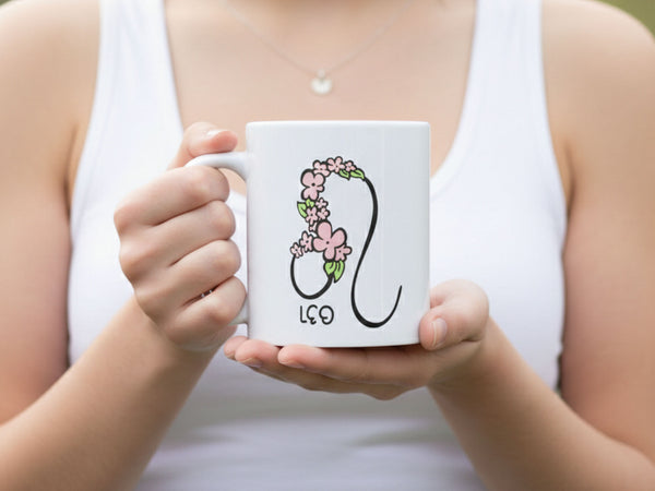 Leo Flower Coffee Mug