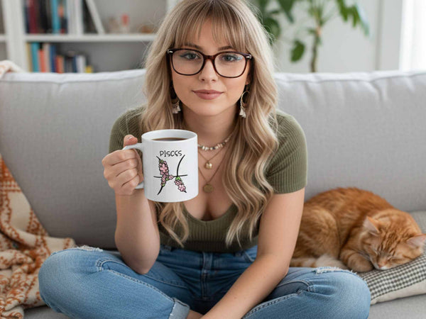 Pisces Flower Coffee Mug