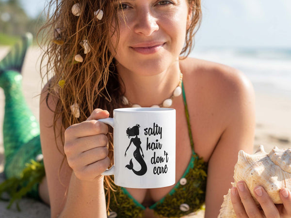 Salty Hair Don't Care Mermaid Coffee Mug