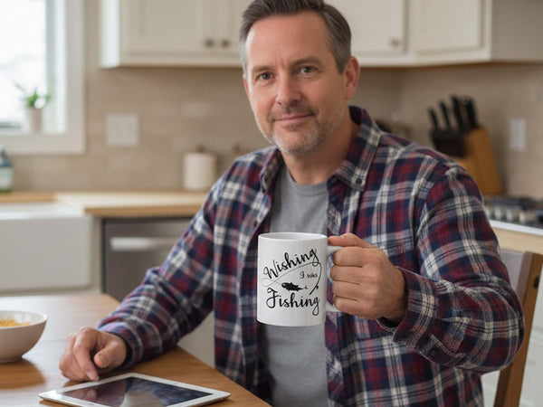 Wishing I Was Fishing Coffee Mug