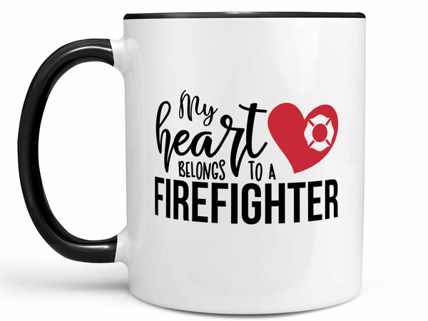 My Heart Firefighter Coffee Mug