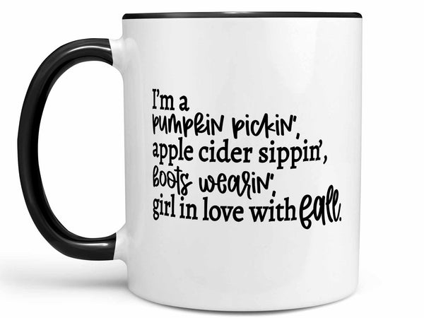 Girl in Love Fall Coffee Mug