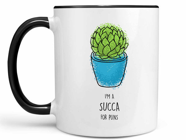 I'm a Succa for Puns Coffee Mug