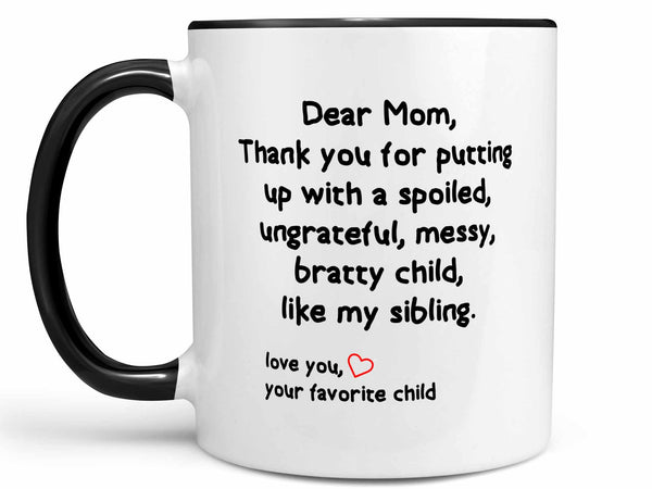 Dear Mom Coffee Mug