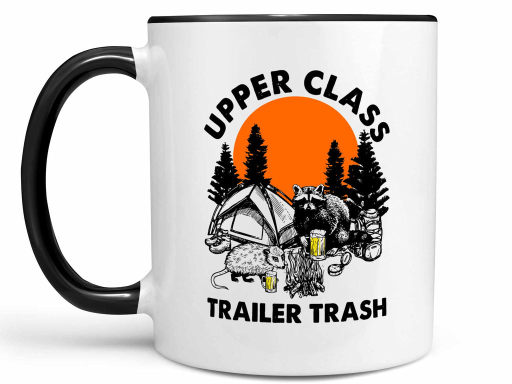 Upper Class Trailer Trash Camping Coffee Mug, Camping Coffee Cup