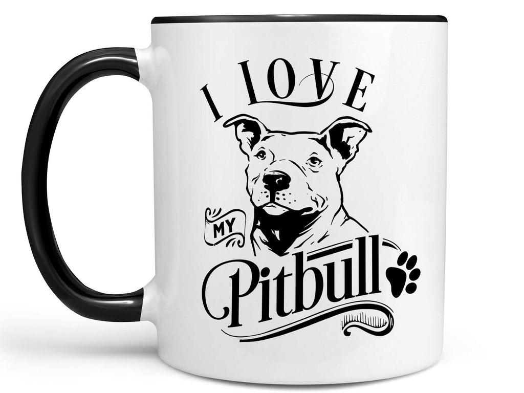 Ceramic Coffee Mug Cup Cute Pitbull with Heart