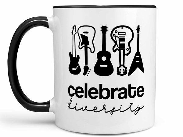Celebrate Diversity Guitar Coffee Mug