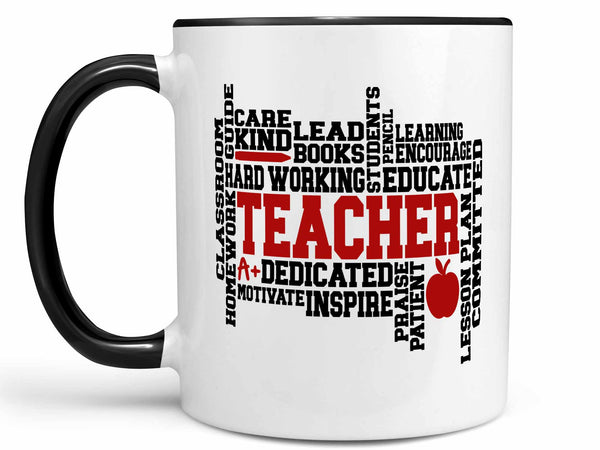 Teacher Word Art Coffee Mug,Coffee Mugs Never Lie,Coffee Mug