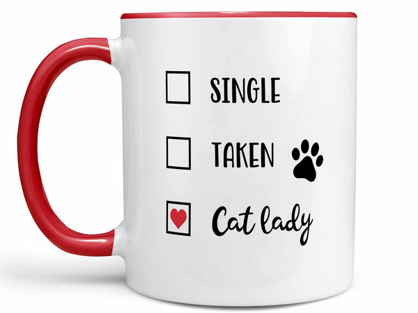 Single Taken Cat Lady Coffee Mug