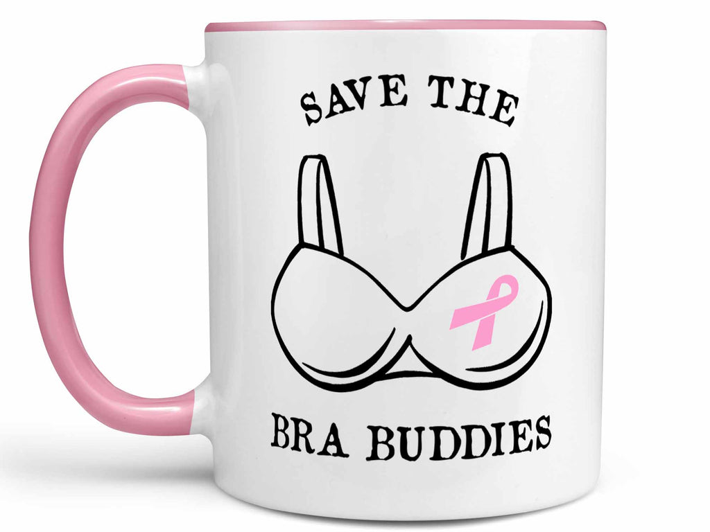 Save the Bra Buddies Coffee Mug  Breast Cancer Awareness Mug or