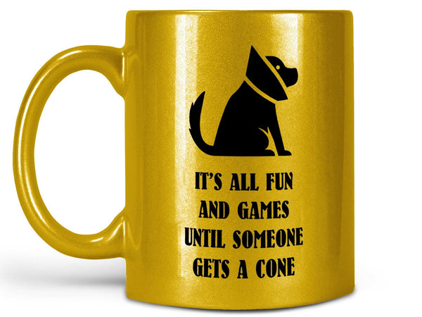 Fun and Games Dog Cone Coffee Mug,Coffee Mugs Never Lie,Coffee Mug
