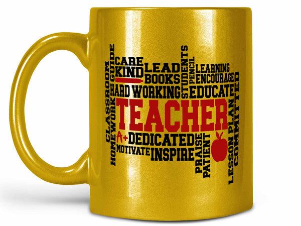 Teacher Word Art Coffee Mug,Coffee Mugs Never Lie,Coffee Mug
