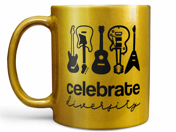 Celebrate Diversity Guitar Coffee Mug