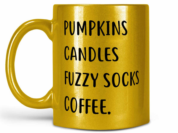 Pumpkins Candles Fuzzy Socks Coffee Mug,Coffee Mugs Never Lie,Coffee Mug