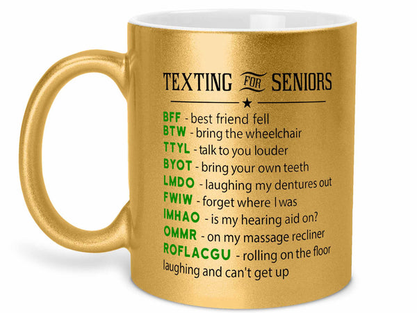 Texting for Seniors Coffee Mug