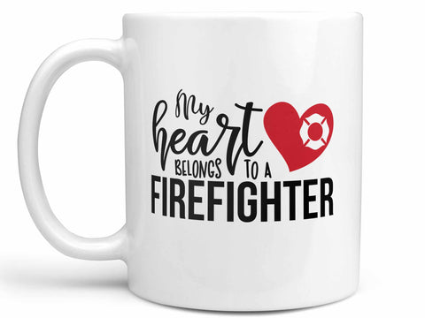 My Heart Firefighter Coffee Mug