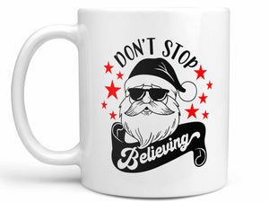 Don't Stop Believing Santa Coffee Mug