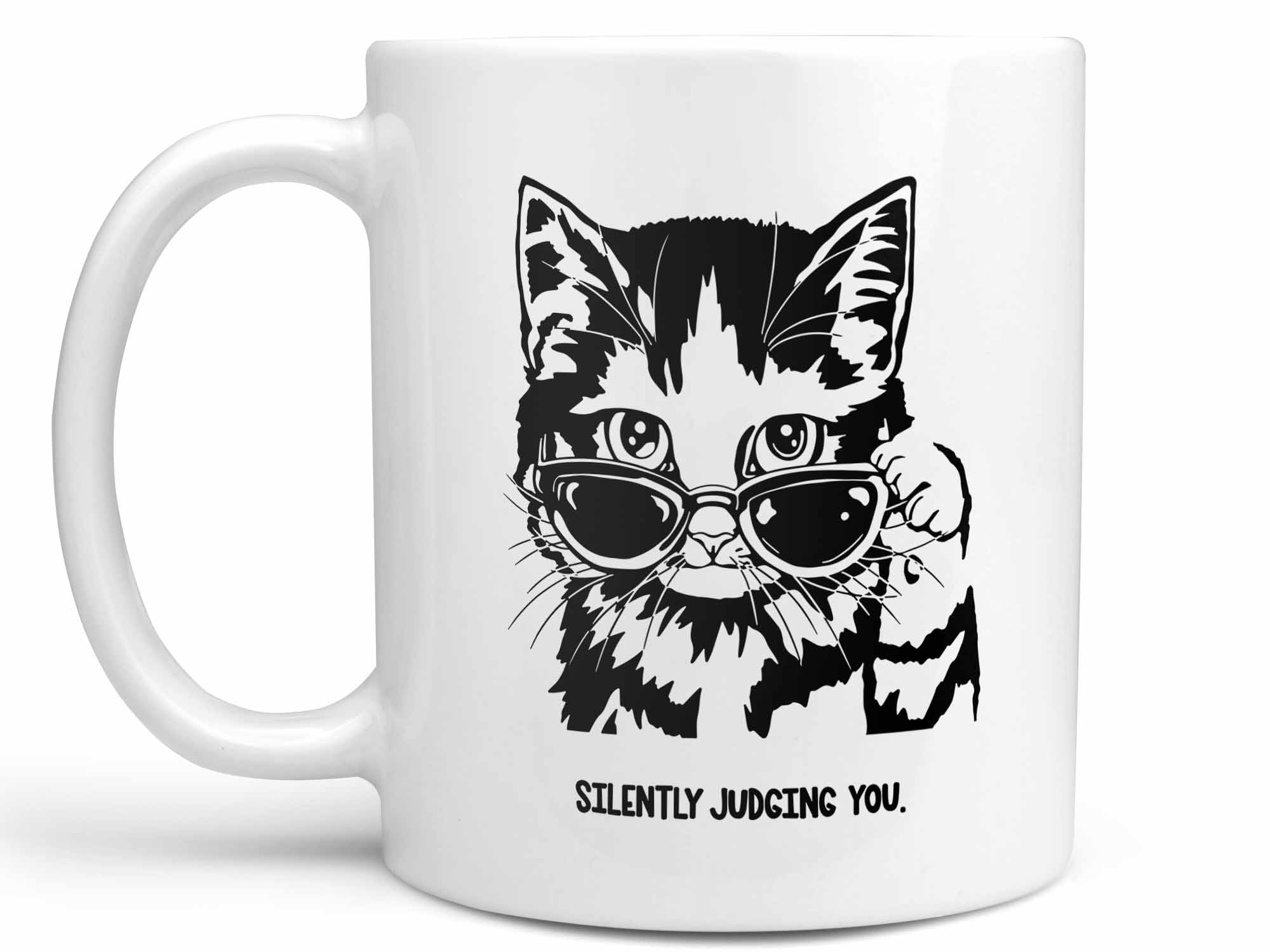 Silently Judging Cat Coffee Mug