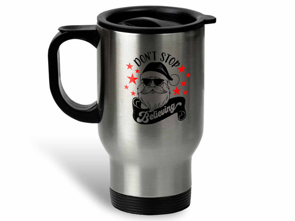 Don't Stop Believing Santa Coffee Mug