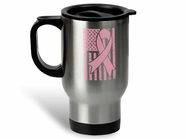 Pink Ribbon Flag Coffee Mug,Coffee Mugs Never Lie,Coffee Mug