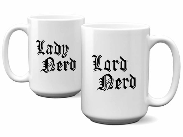 Lord and Lady Nerd Coffee Mugs