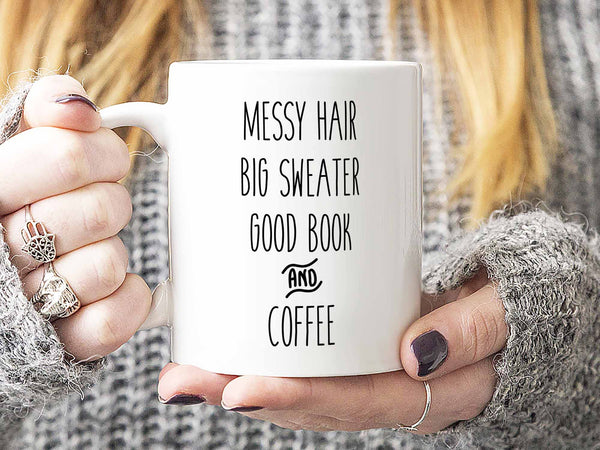 Messy Hair Big Sweater Coffee Mug,Coffee Mugs Never Lie,Coffee Mug