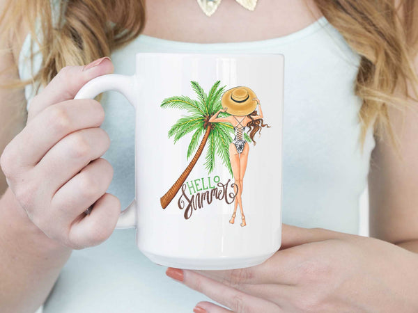 Hello Summer Girl Coffee Mug,Coffee Mugs Never Lie,Coffee Mug