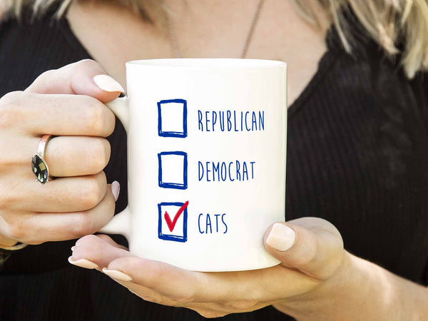 Republican Democrat Cats Coffee Mug