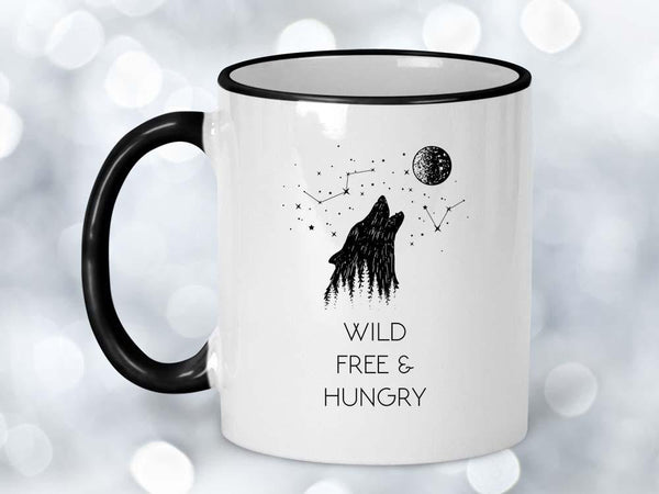 Wild Free & Hungry Wolf Coffee Mug,Coffee Mugs Never Lie,Coffee Mug
